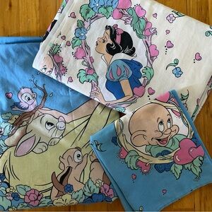 Vintage Disney Snow White Sheet set and Pillowcase